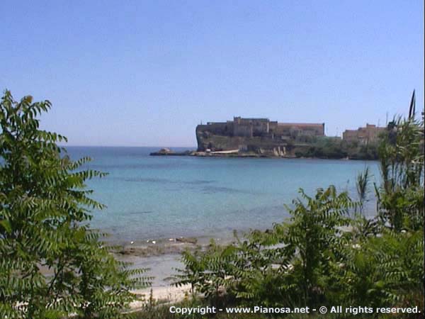 Pianosa. Isola di Pianosa, vista dalla spiaggia di Cala Giovanna.